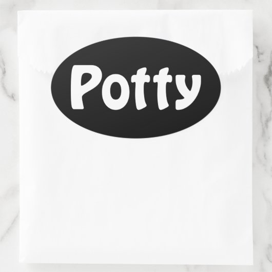 Potty Oval Sticker (Tas)