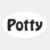 Potty Ovale Sticker (Voorkant)