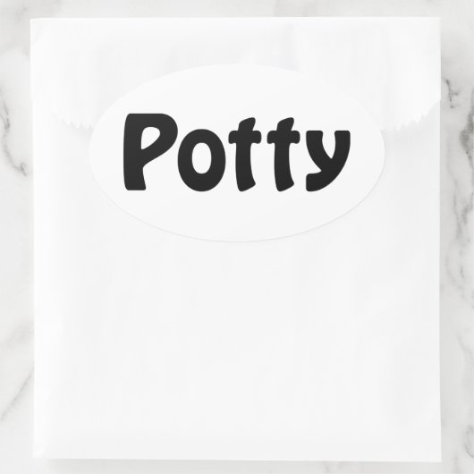 Potty Ovale Sticker (Tas)