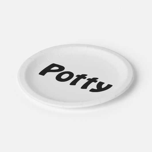 Potty Papieren Bordje (Gekanteld)