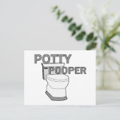 Potty Pooper Briefkaart (Staand voorkant)