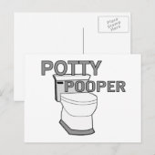 Potty Pooper Briefkaart (Voorkant / Achterkant)