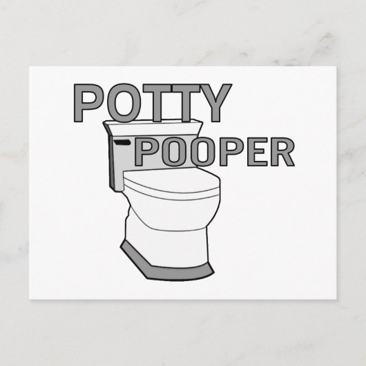 Potty Pooper Briefkaart (Voorkant)
