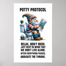 POTTY PROTOCOL zonder lijst Poster