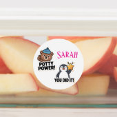 Potty Stickers, Gepersonaliseerde Potty power Labels (Aangebracht)