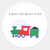 Potty Train Ronde Sticker (Voorkant)
