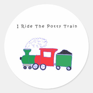Potty Train Ronde Sticker