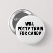 Potty Train voor Snoep Ronde Button 5,7 Cm (Voorkant /achterkant)