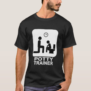 Potty Trainer Mannen - Donker T-shirt