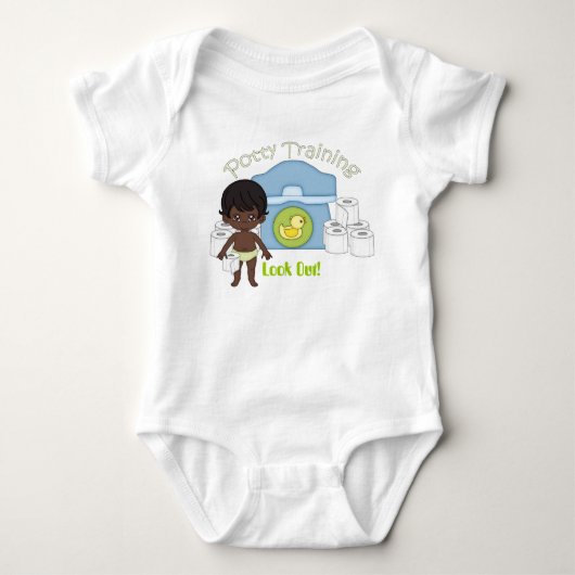 Potty Training baby-bodysuit Romper (Voorkant)