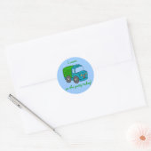 Potty Training Beloning Sticker—Vrachtwagen Ronde Sticker (Envelop)