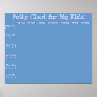Potty Training Chart Poster