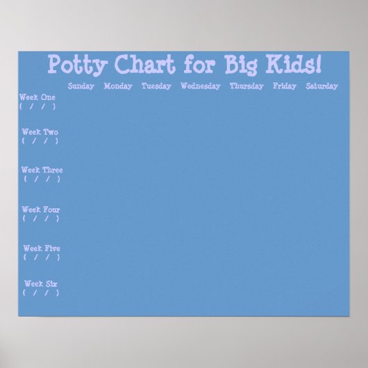 Potty Training Chart Poster (Voorkant)