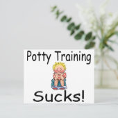 Potty Training Sucks Briefkaart (Staand voorkant)