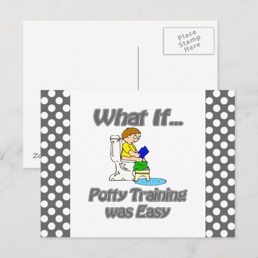 Potty Training was Easy Briefkaart (Voorkant / Achterkant)