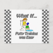 Potty Training was Easy Briefkaart (Voorkant)