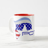 POTUS19 Trump 2020 Two-Tone Coffee Mok (Voorkant links)