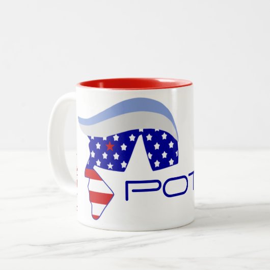 POTUS19 Trump 2020 Two-Tone Coffee Mok (Voorkant links)