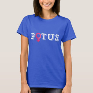 POTUS Hillary '16 (vrouw-gendersymbool) T-shirt