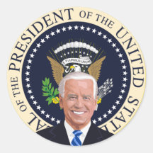 Potus Joe Biden presidentiële zegel rond stickers