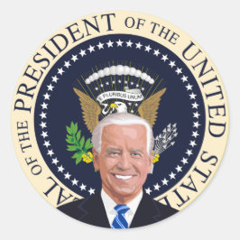 Potus Joe Biden presidentiële zegel rond stickers