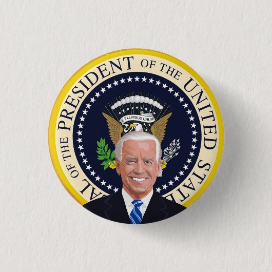" potus joe biden " - ronde - zegel ronde button 3,2 cm (Voorkant)