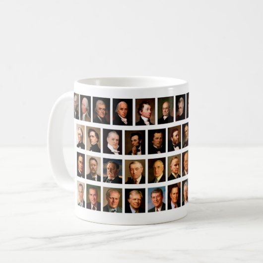 POTUS Portraits Mug Koffiemok (Voorkant links)