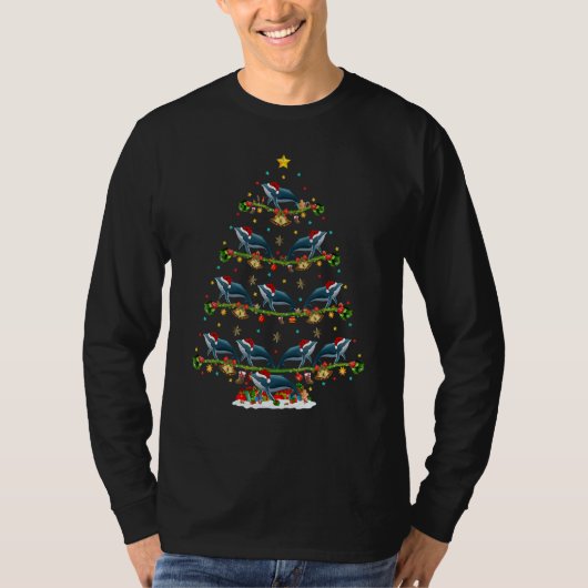 Potvis Kerstman Potvis Kerstboom T-shirt (Voorkant)