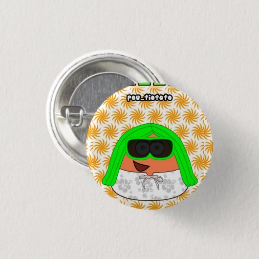 Pou Fiofofo Button (Voorkant /achterkant)