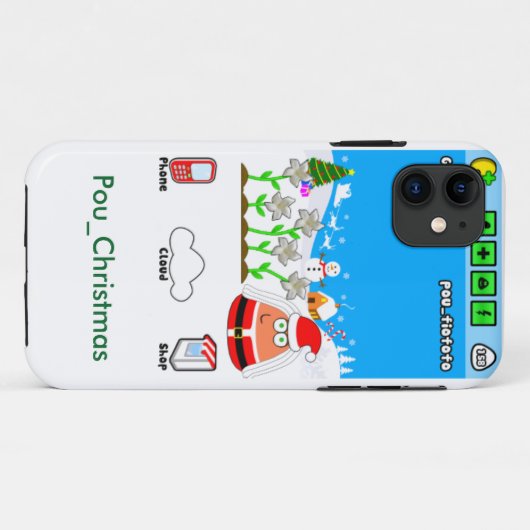 Pou_Kerstmis Case-Mate iPhone Case (Achterkant (horizontaal))