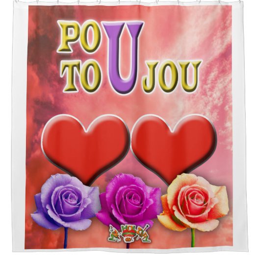 Pou Toujou Douchegordijn (Voorkant)