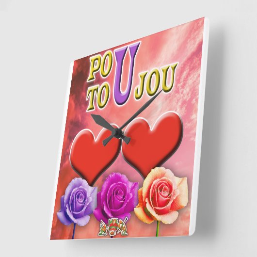 Pou Toujou Vierkante Klok (Hoek)