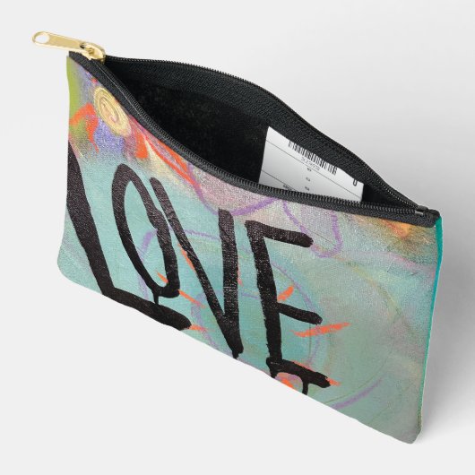 Pouch with original art - Abstract Love Etui (Open)