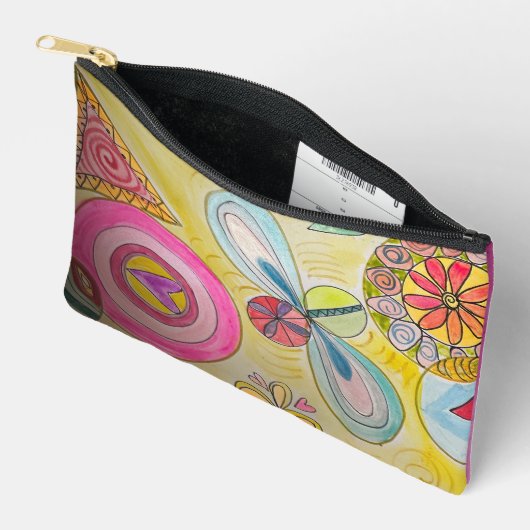 Pouch with original art - portal abstract etui (Open)