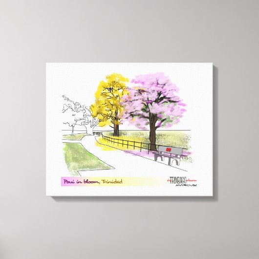 Poui in Bloom Canvas Afdruk (Voorkant)