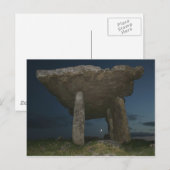 Poulnabrone Dolmen 's nachts Briefkaart (Voorkant / Achterkant)
