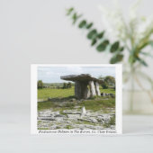 Poulnabrone Portal Tomb, Burren, Clare, Ierland Briefkaart (Staand voorkant)