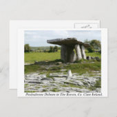 Poulnabrone Portal Tomb, Burren, Clare, Ierland Briefkaart (Voorkant / Achterkant)