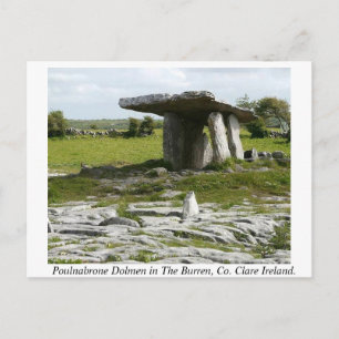 Poulnabrone Portal Tomb, Burren, Clare, Ierland Briefkaart