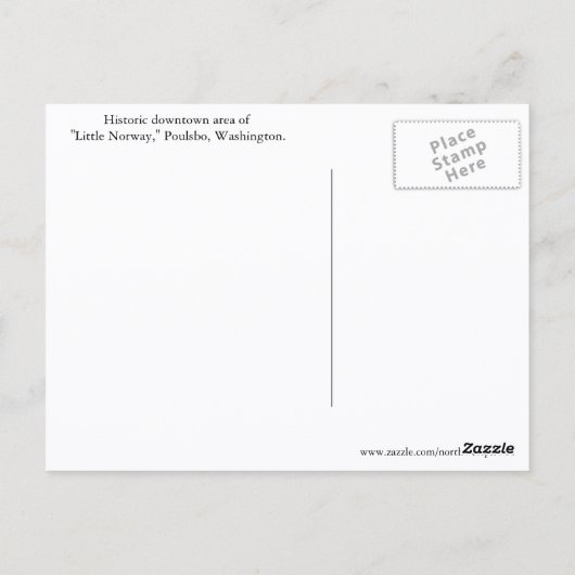 Poulsbo, Washington Little Norway Reisfoto Briefkaart (Achterkant)