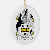 Poulton Family Crest Keramisch Ornament (Rechts)