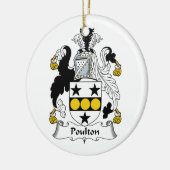 Poulton Family Crest Keramisch Ornament (Links)