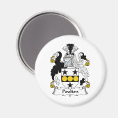 Poulton Family Crest Magneet (Voorkant / Achterkant)