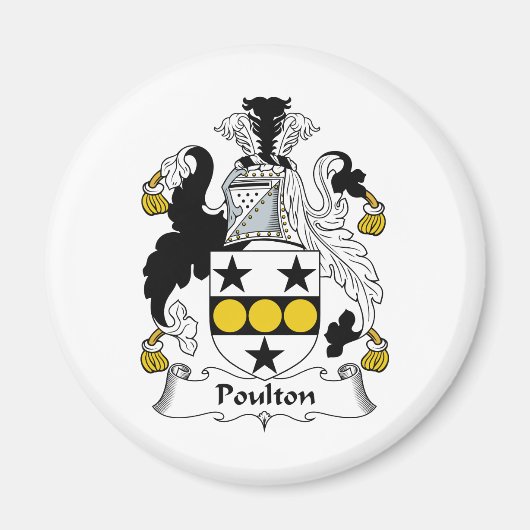 Poulton Family Crest Magneet (Voorkant)