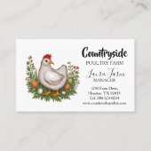 Poultry Chicken Duck Egg Farm Visitekaartje (Voorkant)