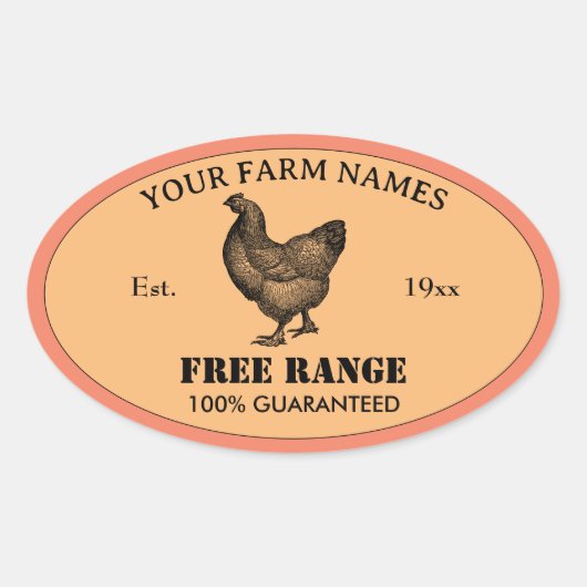 Poultry Farming Custom Kip Label Sticker (Voorkant)