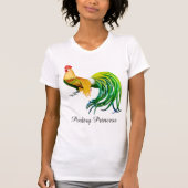 Poultry Princess Fancy Rooster Dames T Shirt (Voorkant)
