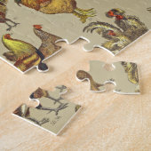 Poultry Rooster Chicken country art Legpuzzel (Zijkant)