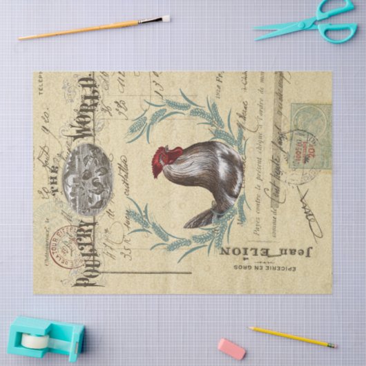 Poultry World Ephemera-ontvlechtingsweefsel Tissuepapier (Craft)