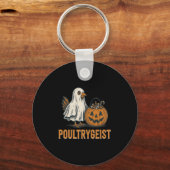 Poultrygeist Chicken Ghost Pumpkin Kostuum Hallowe Sleutelhanger (Voorkant)